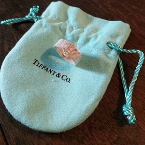 Tiffany & co Somerset mesh ring with 4 diamonds